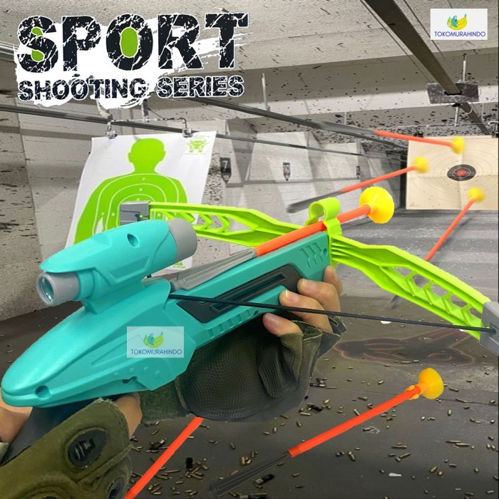 Mainan Panah Panahan Archery Cross Bow and Arrow Set Sport Shooting