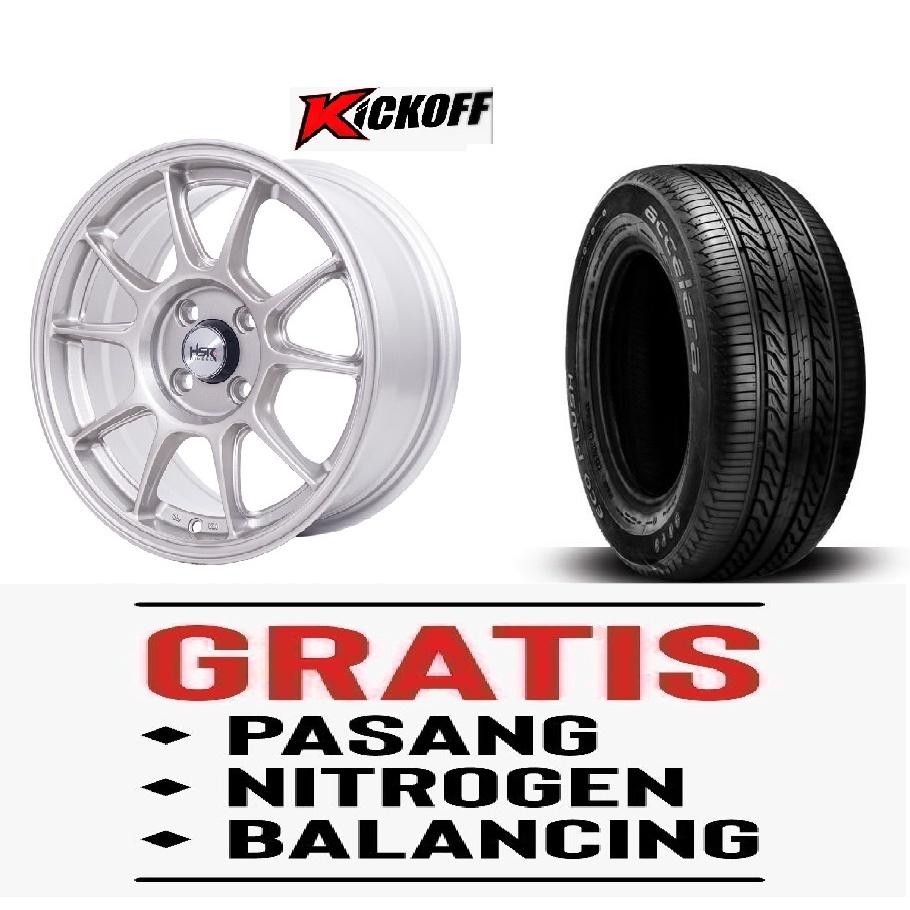 Promo Paket Velg Mobil Ring 15 Pcd 4X100 + Ban Ukuran 195 50 R15 Accelera Eco Plush Untuk Mobil Hond