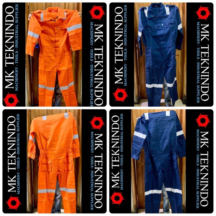 Baju Bengkel Kerja Wearpack Orange Werpak Safety Coverall Proyek