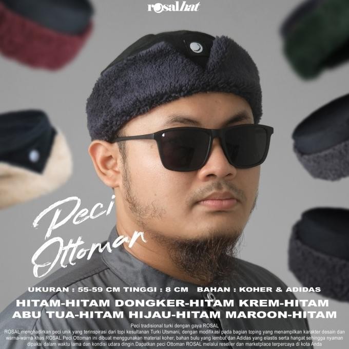 Peci Ottoman Rosal Songkok Kopiah Unik Khas Topi Tradisional Turki Rosalhat
