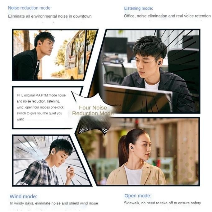 Fiil T2 Pro ANC ENC Ambient TWS Earphone Earbud Bluetooth 5.2 Terlaris