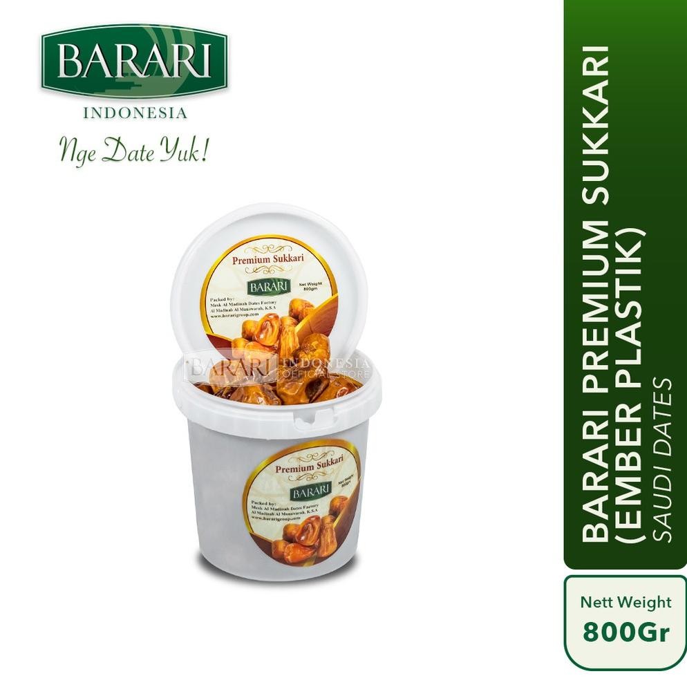 

Kurma Barari Pum Sukkari 800 Gr (Kan Ember Plastik) Saudi Arabia