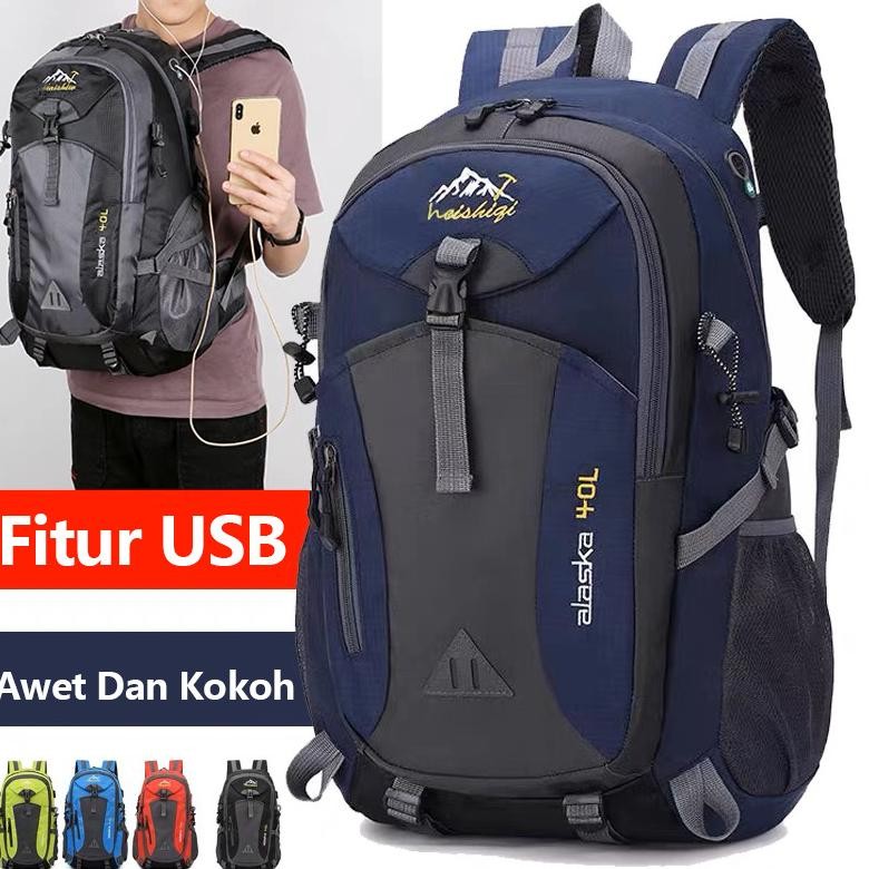 xen bopai 40l tas ransel pria backpack cowok sekolah tas sekolah anak laki laki tas gendong laptop a