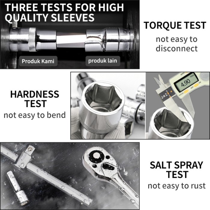 Isku Kunci Set 37Pcs Termasuk Kunci Ring Pas 1 Set Dan Mata Shock Set