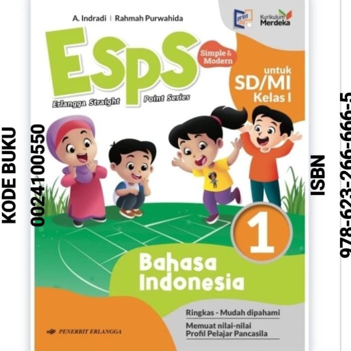 

Buku ESPS Bahasa Indonesia Kelas 1 SD Kurikulum Merdeka erlangga sd