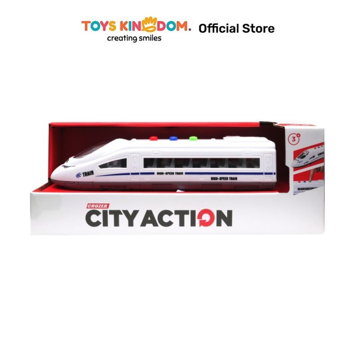 Toys Kingdom Cruzer 1:32 City Action Friction Speed Train Toys Kids Toy Mainan Anak Kereta Keretaan
