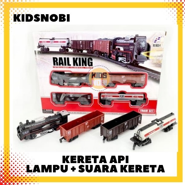 Mainan Kereta Api Rail King - 19 Pcs