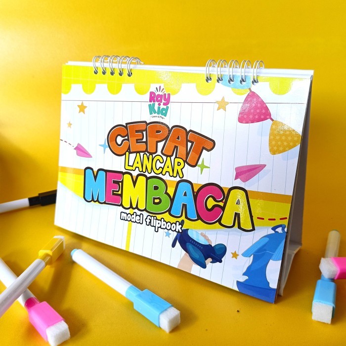 

Buku anak cepat belajar lancar membaca untuk tk sd model flip book usia 4 5 6 7 tahun montessori