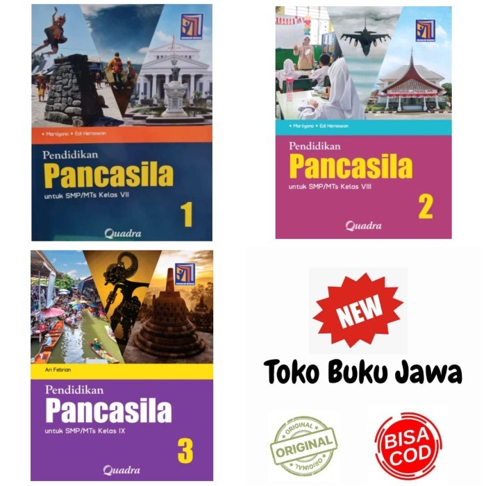 

Buku SMP Pendidikan Pancasila Kelas 7 8 9 VII VIII IX Kurikulum Merdeka Quadra