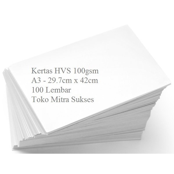 

Kertas HVS 100GSM A3 isi 100 Lembar
