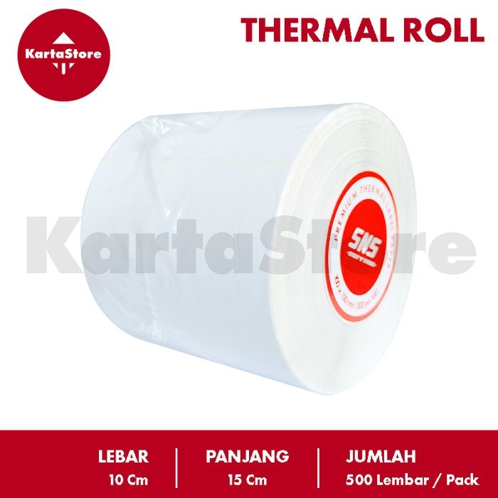 

Label Thermal 100x150 500pcs Bahan Kertas / Plastik