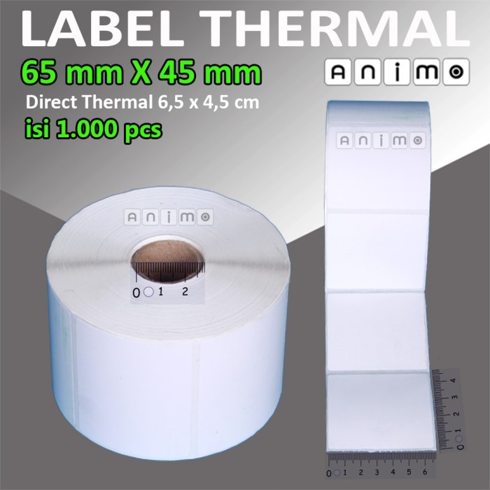 

HOT SALE! LABEL THERMAL 65X45 - BARCODE Thermal 65 X 45 MM - Direct Thermal 65 X 45 mm - Stiker