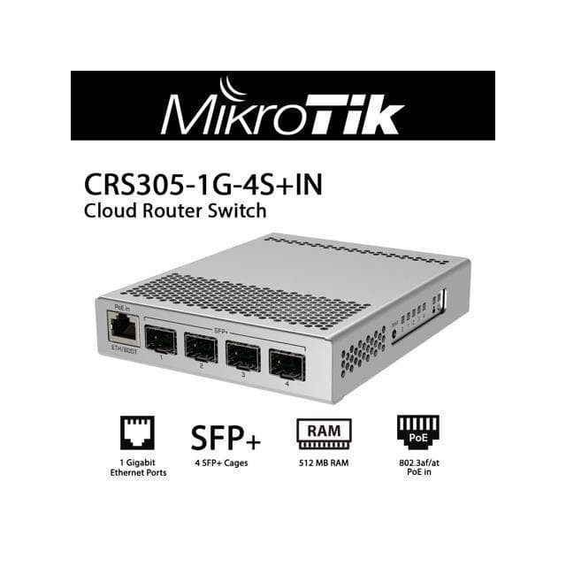 MikroTik Cloud Router Switch CRS305-1G-4S+IN 1 unit