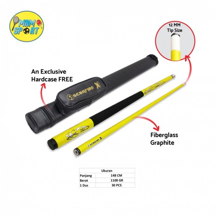 Stick Stik Billiard Scorpion Graphite X1