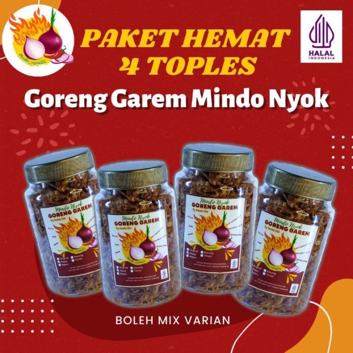 

PAKET HEMAT 4 TOPLES BAWANG GORENG KHAS BETAWI GORENG GAREM 100%