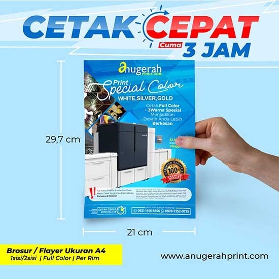 

Cetak Brosur / Flayer Kilat A4 2 sisi 1 Rim - Brosur Custom Art Paper