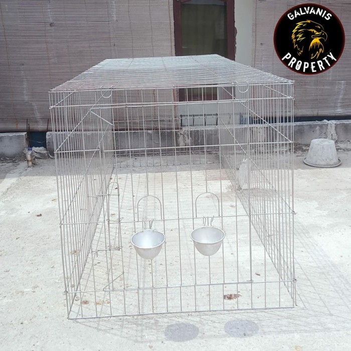 KANDANG AYAM GALVANIS LIPAT Panjang 4 m / KURUNGAN UMBARAN AYAM JAGO