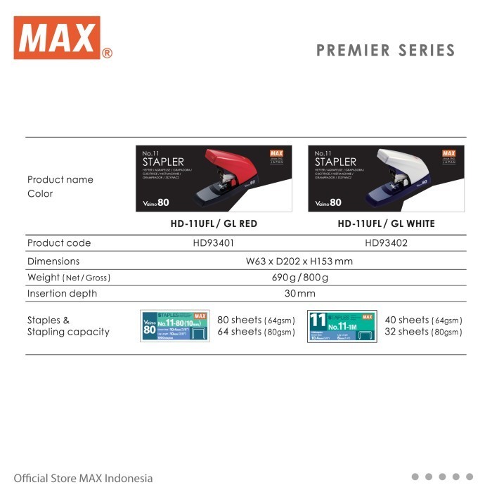 

terbaru !!! max vaimo 80 / stapler penjepit 80 lembar ready