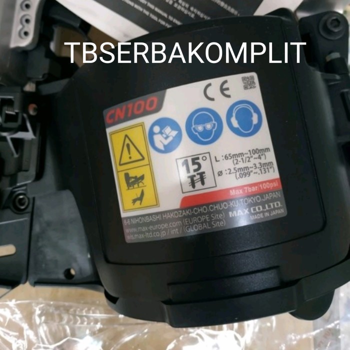 

MAX CN100 Coil Nailer Gun Alat Tembak Paku Pallet CN-100 Nail 10cm ORI