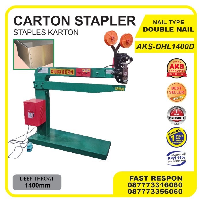 

mesin staples karton / mesin staples kardus / double nail