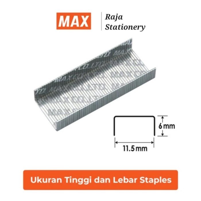 

NEW!! MAX STAPLES NO.3 ISI STAPLER MAX No.3-1M ISI HEKTER BESAR [20PCS]