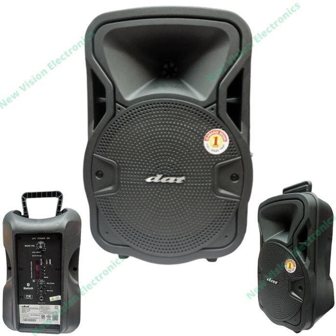 speaker aktif portable DAT820 bluetooth Usb karaoke mic wireless 8 inc Terlaris