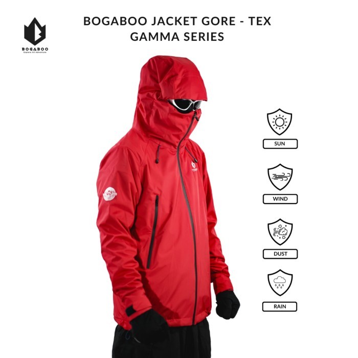 Bogaboo Jacket Goretex 3 Layer Gamma Waterproof Pria Wanita Outdoor