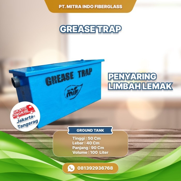 grease trap 100 liter bio mif, biobos