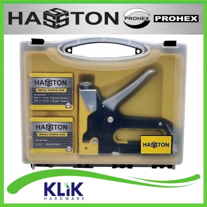 

Hasston Prohex Staples Gun Tembak 3-in-1 Gun Tacker Hekter Jok 3 Way