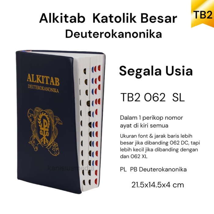 Alkitab Katolik Deuterokanonika Huruf Besar Segala Usia - Buku Katolik