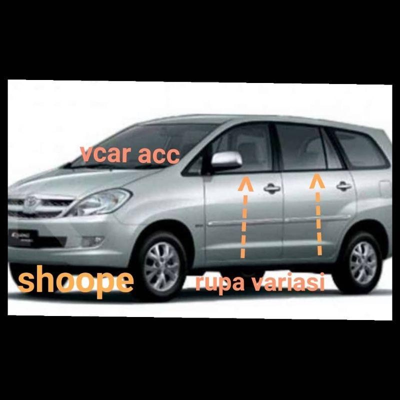List Lis Kaca Samping Pintu Window Liner Toyota Innova Inova 2004 Sampai 2015 Chrome Crome 2005 2006