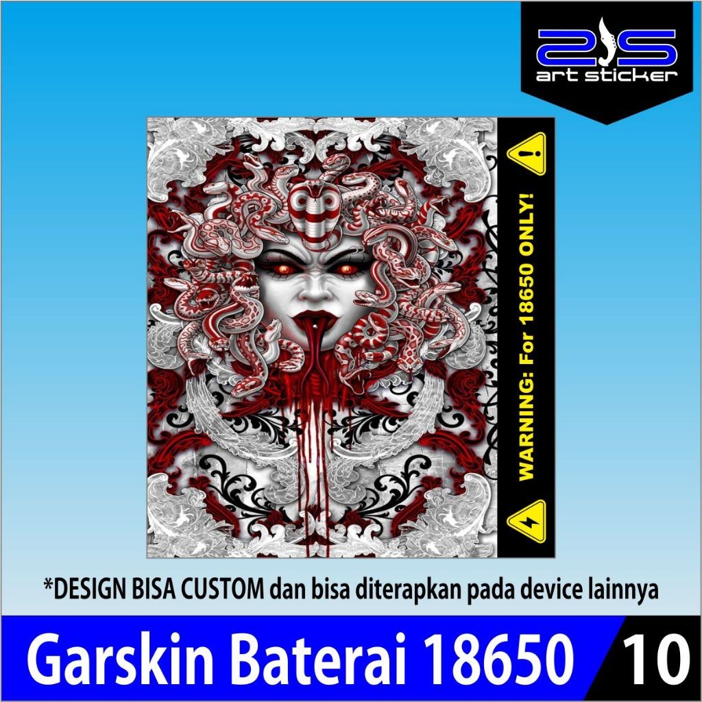 

*PromoTerjangkau* Stiker Wrap Baterai 18650 Pelindung Penghias Odb V4 Medusa Garskin Wrap Stiker Premium / X Casing Case COD