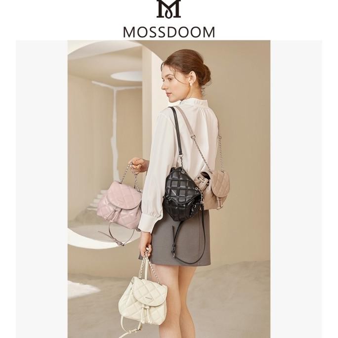 Murah Mossdoom Tas Ransel Mini Backpack Elegan Multifungsi