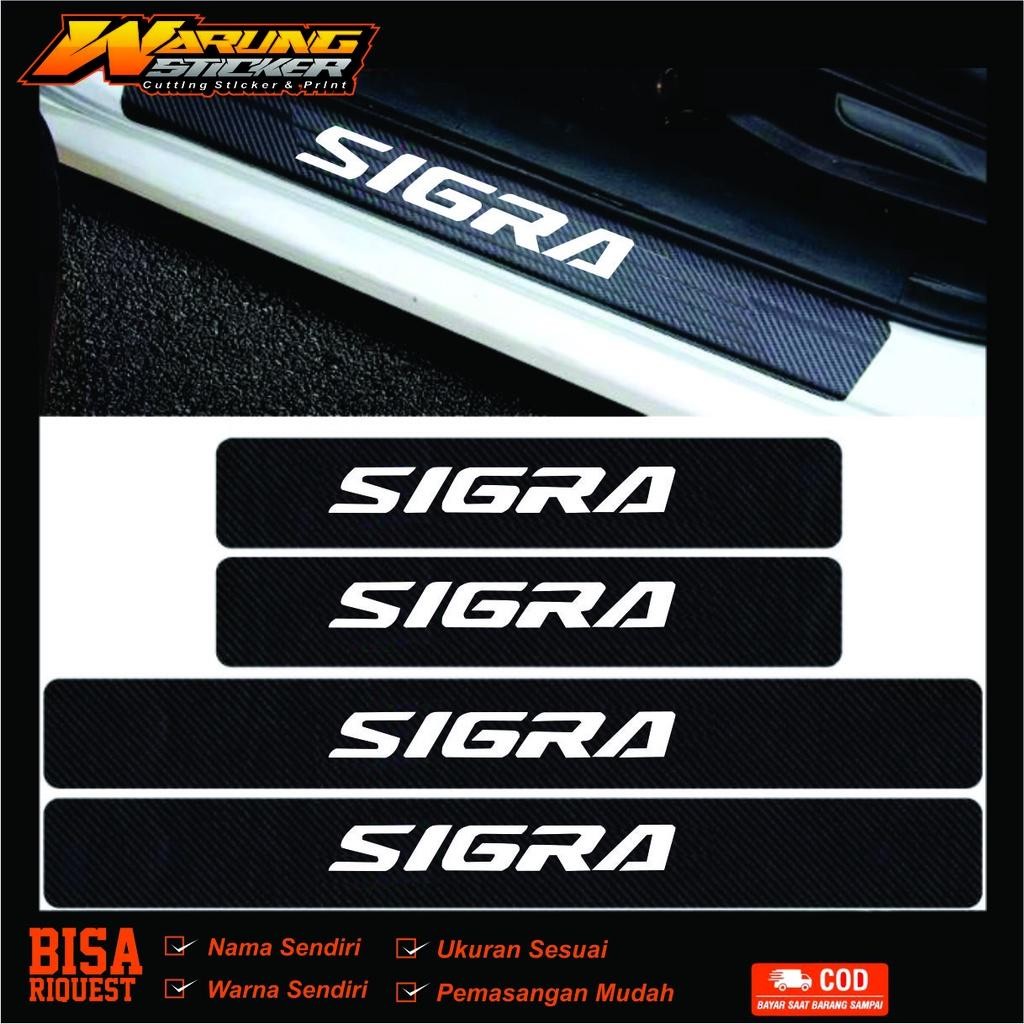 4 Pecs Stiker Carbon 3D Stiker Pengaman Pintu Mobil Daihatsu Sigra Stiker Mobil Sigra Stiker Carbon 