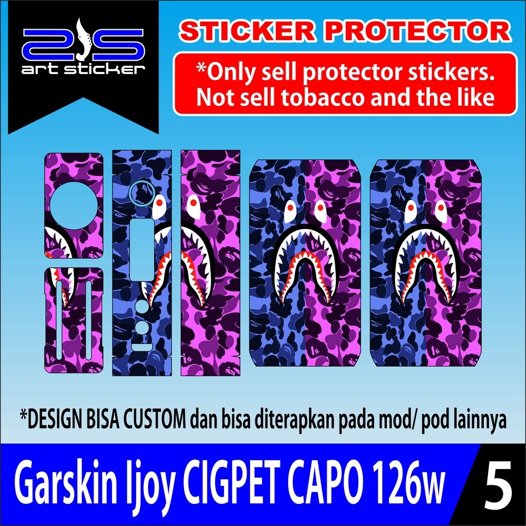 

*PromoTerjangkau* Ijoy Cigpet Capo 126w Bape Purple Garskin Wrap Stiker Premium / X Casing Case COD