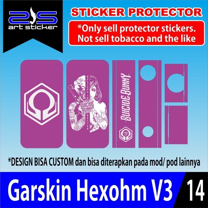 

*PromoTerjangkau* Hex Ohm V3 Splatter White Garskin Wrap Stiker Premium / X Casing Case COD