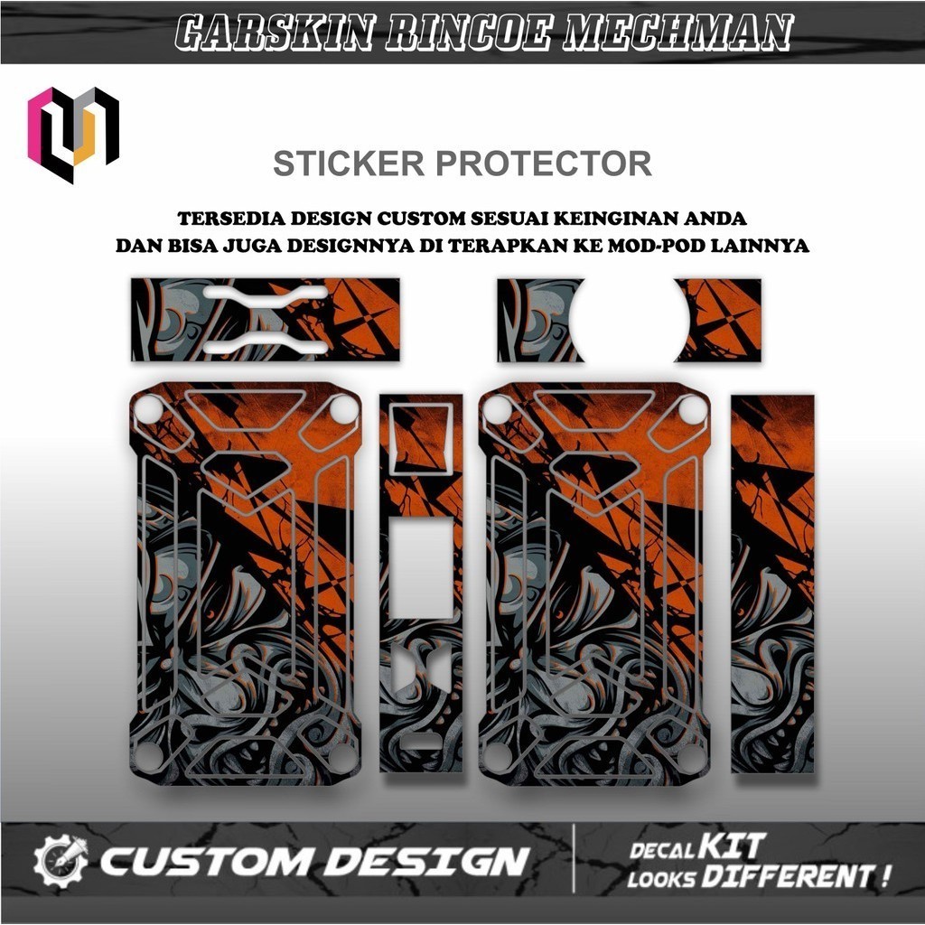 

*PromoTerjangkau* Rincoe Mechman 228w Garskin Wrap Stiker Premium / X Casing Case COD