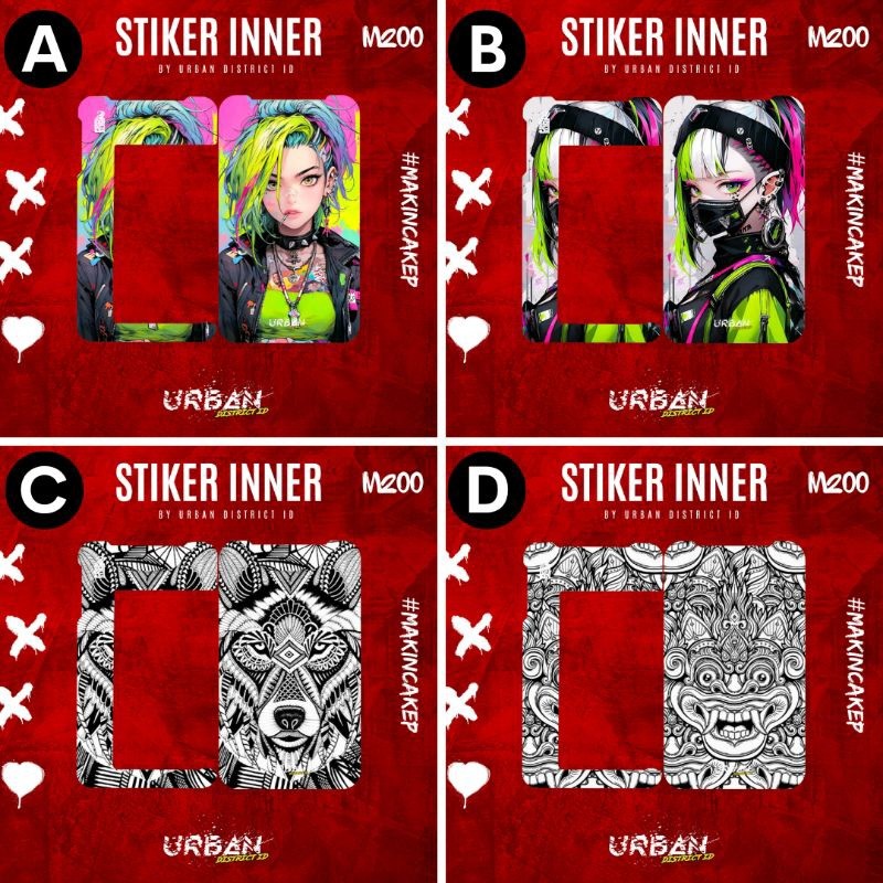 

*PromoTerjangkau* Urban Stiker Dekorasi M200 Heroes Kotak By District Id Garskin Wrap Premium / X Casing Case COD