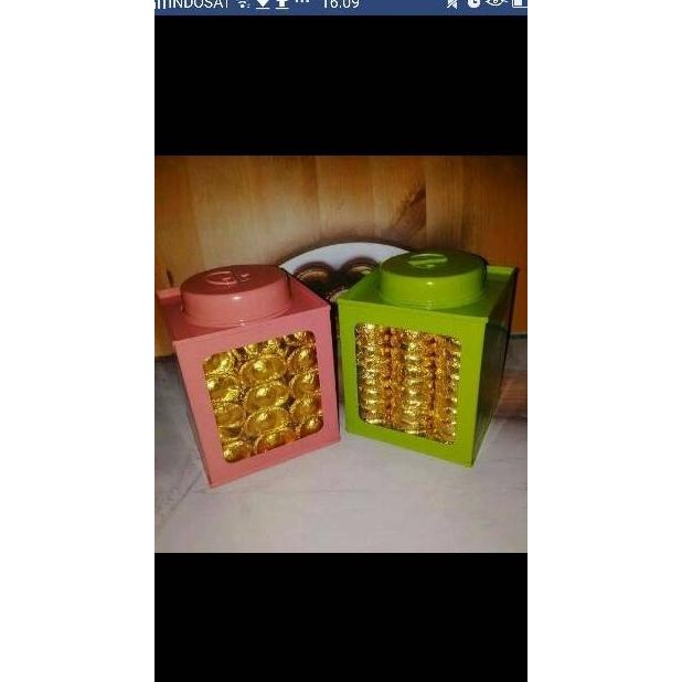 Toples Kaleng mini XL 17x21cm free bubblewrap - kaleng kerupuk vintage - kaleng jadul - Toples lebar