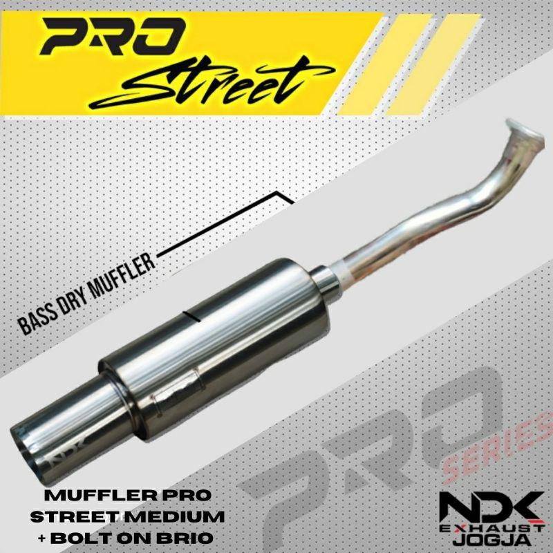 Muffler Ndk Exhaust Pro Street Medium Bolt On Honda Brio