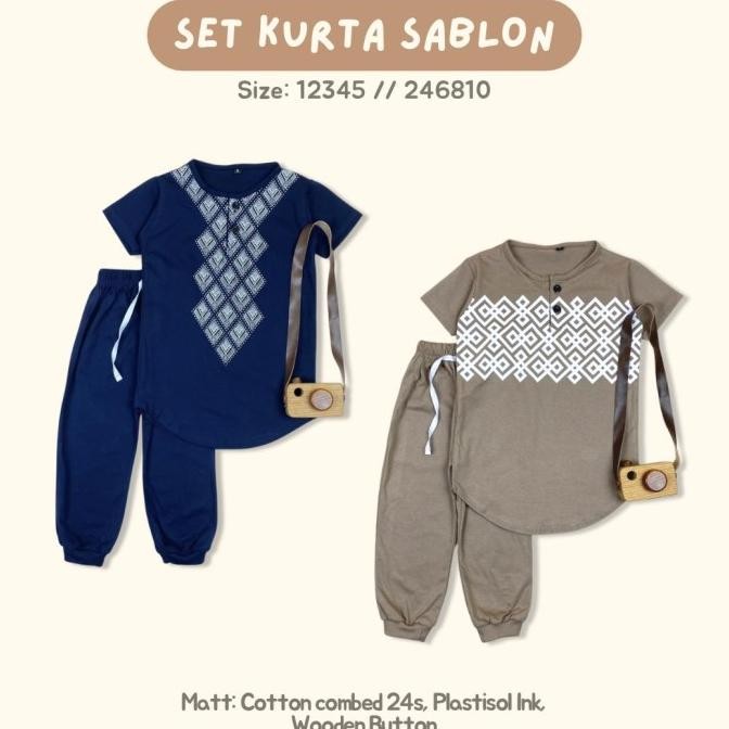 Set Kurta Sablon - Setelan Baju Koko Anak 2-8 Tahun Pineapple Kids