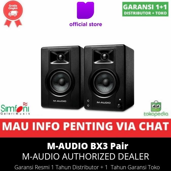 Murah M-Audio Bx3 Pair - Speaker Monitor Studio (Flat)