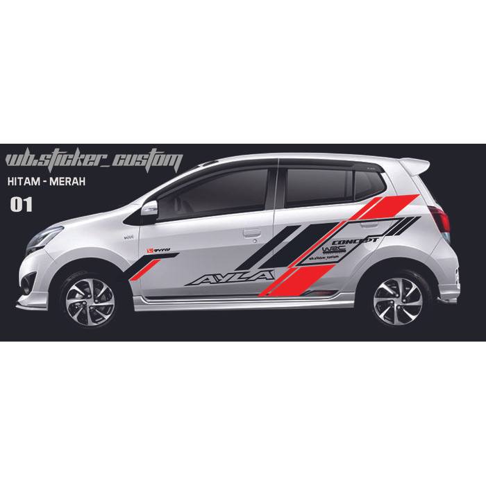 sticker body samping ayla cutting sticker ayla agya jazz brio