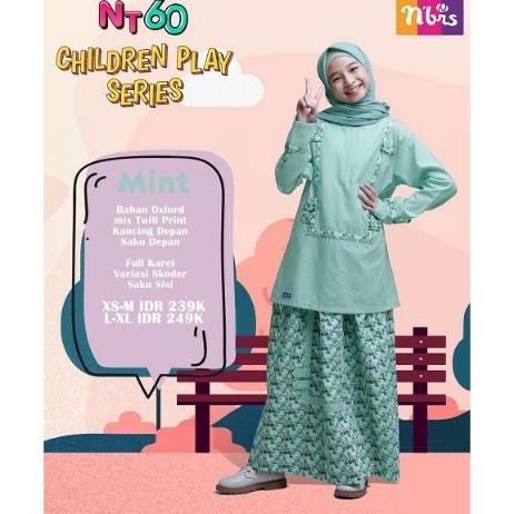 Baju Setelan Anak Perempuan Remaja Muslim Nt 060 Ori Nibras