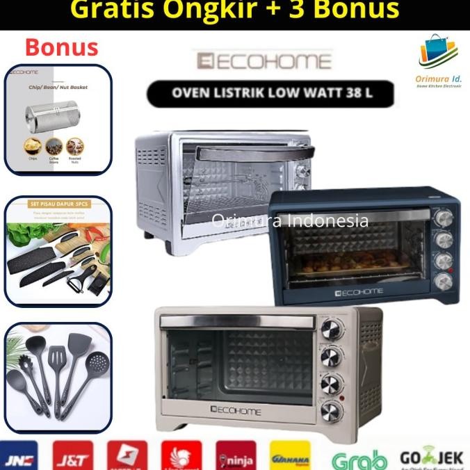 Oven Listrik Low Watt - Ecohome Oven Listrik Platinum 38 L - EOP 888