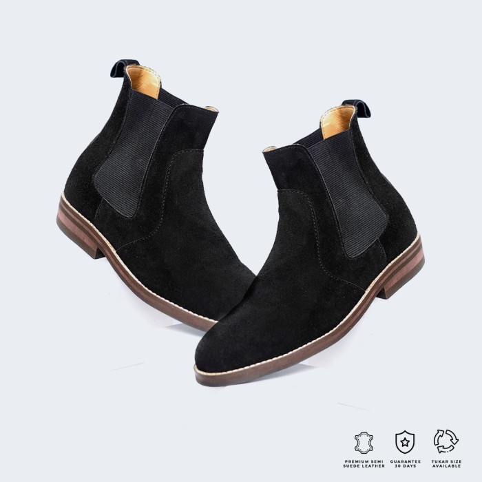 Sepatu Boots Pria Chelsea Boots Hitam - Brygancraftmanship