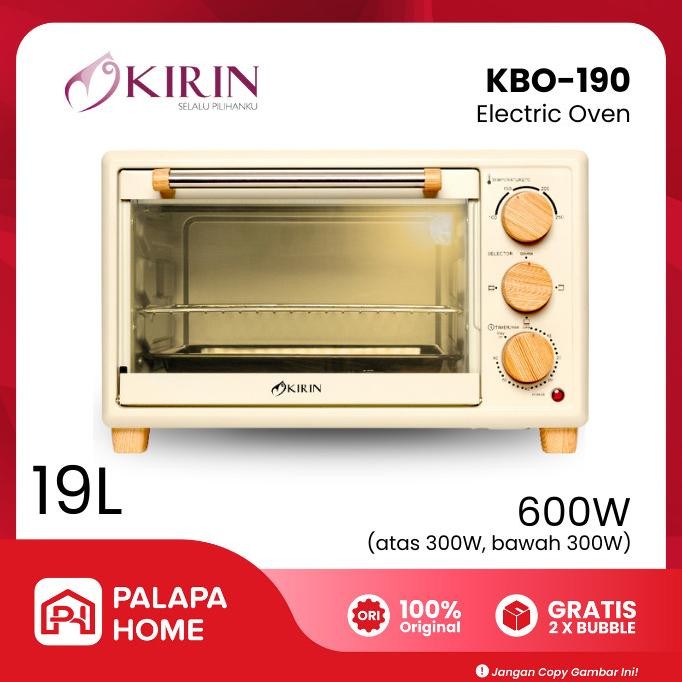 Oven Listrik KIRIN KBO 190 19 Liter Low Watt Open Kue Api Atas Bawah