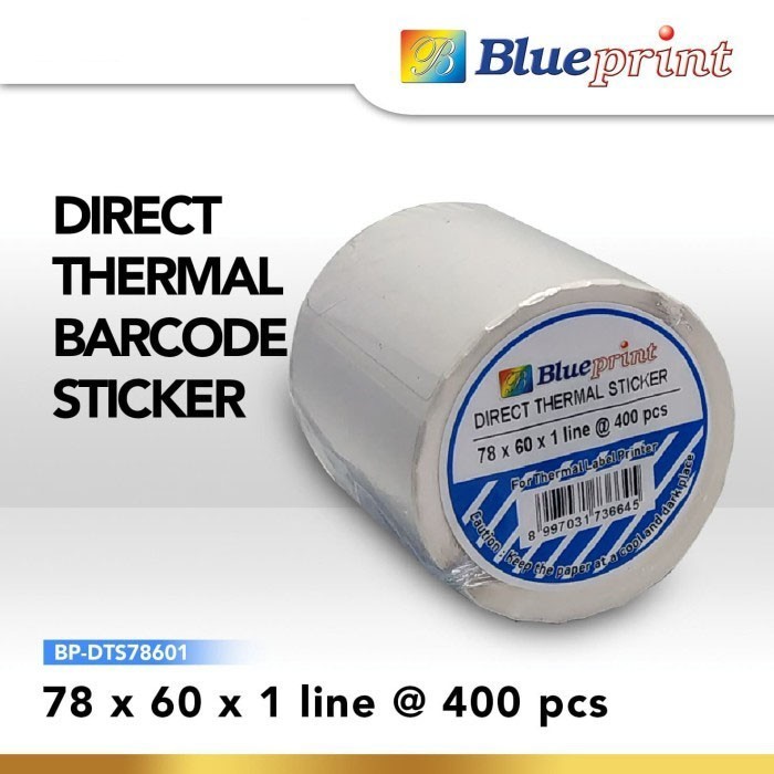 

Blueprint Direct Thermal Sticker Label 78x60 mm 1 Line 400 pcs DTS