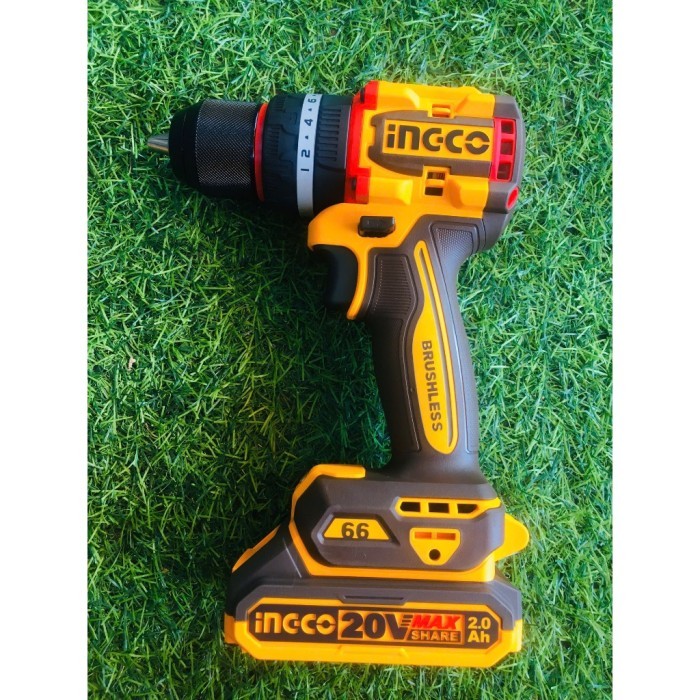 Bor Impact Baterai 20V P20S Brushless Impact Drill (66Nm 13Mm) Ingco Cidli206681 Bor Compact