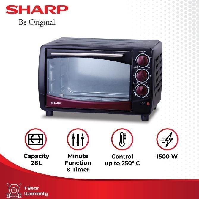 SHARP Electric Oven Listrik EO-28LP(K) 28 Liter EO28LP EO28 28LP